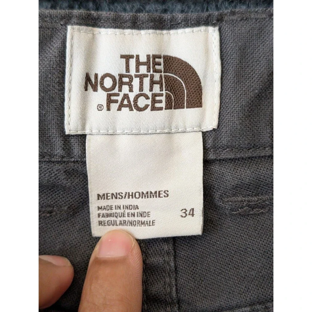 The North Face Mens Pants 34 Gray Canvas Stretch Utility Chino Gorpcore Outdoor